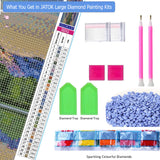 JATOK 5D Diamond Painting Kits for Adults DIY Large Mountain Full Round Drill (35.5 x 15.7 inch) Crystal Rhinestone Embroidery Pictures Arts Paint by Number Diamond Art Kits for Home Wall Decor JATOK