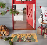 Mealah Christmas-Welcome-Doormat for Outdoor-Entrance - Non-Slip-Coir-Winter-Welcome-Door-Mat Xmas Trees Front-Door-Mat 17 x 29 Inch Mealah