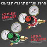 YESWELDER Oxygen & Acetylene Torch Kit, Welding Cutting Torch Kit, Gas Cutting Torch with Regulator Nozzles Hose Goggles YESWELDER