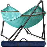 Tranquillo Double Hammock with Stand Included for 2 Persons/Foldable Hammock Stand 600 lbs Capacity Portable Case - Inhouse, Outdoor, Camping, Sky Tranquillo