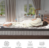 10'' King Mattress, King Size Mattress in a Box, Modern New Diamond Innerspring Hybrid and Cooling Gel Memory Foam Mattresses, Pressure Relief & Motion Isolation, RV Medium Firm Mattress (King 10'') anwickjeff