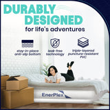 EnerPlex Queen Air Mattress with Built-in Pump - 16 Inch Double Height Inflatable Mattress for Camping, Home & Portable Travel - Durable Blow Up Bed with Dual Pump - Easy to Inflate/Quick Set Up﻿ EnerPlex