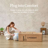 LIFEMENT Basic 8 Inch Queen, Graphite Infused Memory Foam Mattress, Medium Firm, Fiberglass Free, Pressure Relief, Safe & Certified Foams & Cover, 10-Year Warranty LIFEMENT