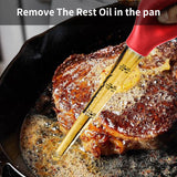 DIMESHY Turkey Baster Food Grade for Cooking & Basting, Detachable Round Bulb, Baster Cooking Good for Meat Poultry Beef Chicken, with Cleaning brush, inject needle, Basting brush(red) DIMESHY