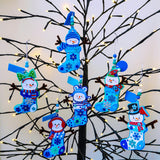 Winlyn 24 Sets Christmas Craft Kits Winter Crafts DIY Snowman Stocking Ornaments Decorations Snowman Snowflakes Foam Stickers Arts and Crafts for Kids Classroom Art Activities Holiday Party Favors Winlyn