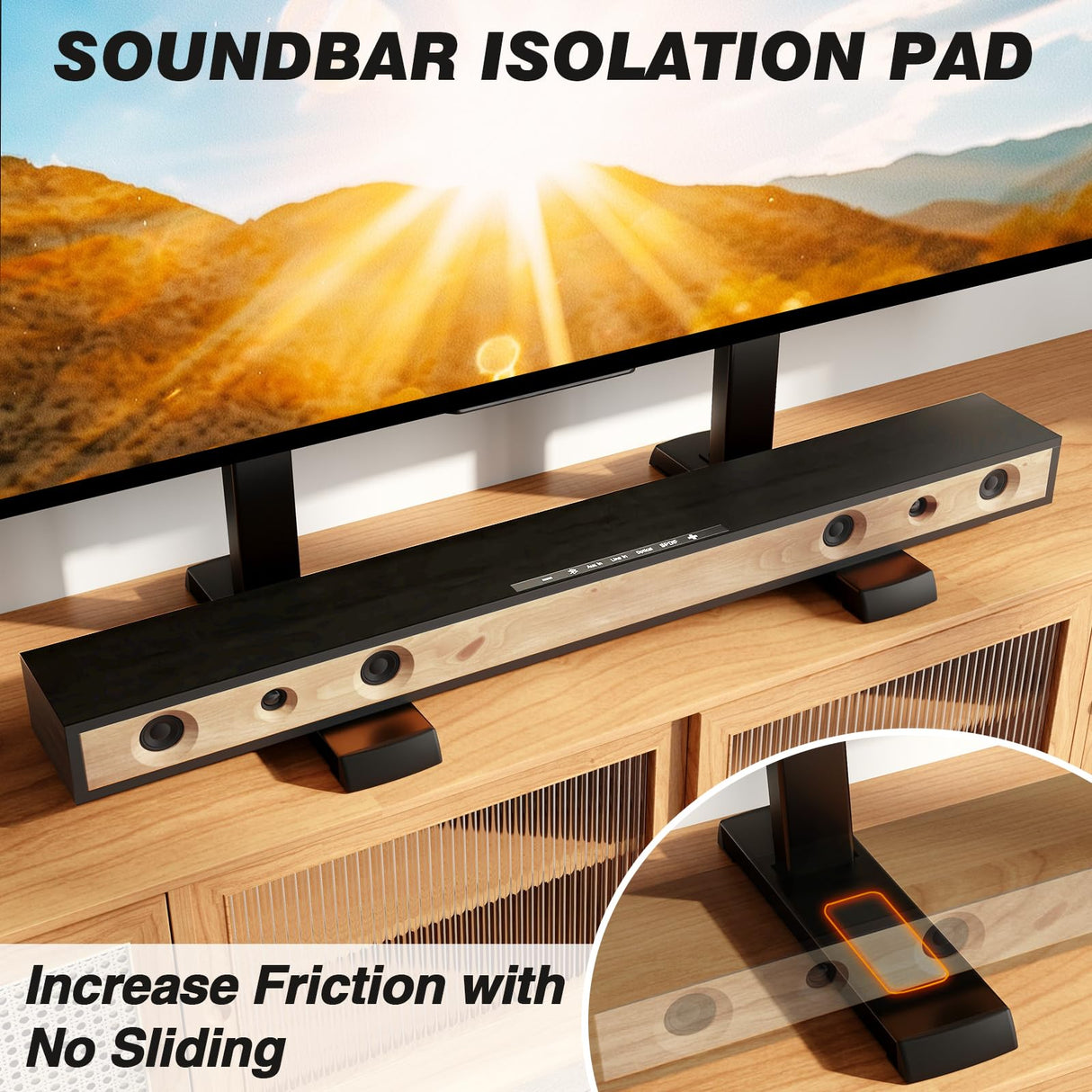 5Rcom Universal TV Stand, Large TV Legs for 37-86 Inch Flat Curved TVs with Cable Management, 6 Height Adjustment Table Top TV Mount Stand Up to 150lbs, Black 5Rcom