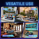 MESAlLUP Acrylic 60 Inch 3 Tier Detachable LED Lighted Liquor Bottle Display Shelf with Remote Control, Mulit Colorl Lighting Shelves for Home Mini Bar Restaurants & Party Use(Without Power Bank) MESAILUP