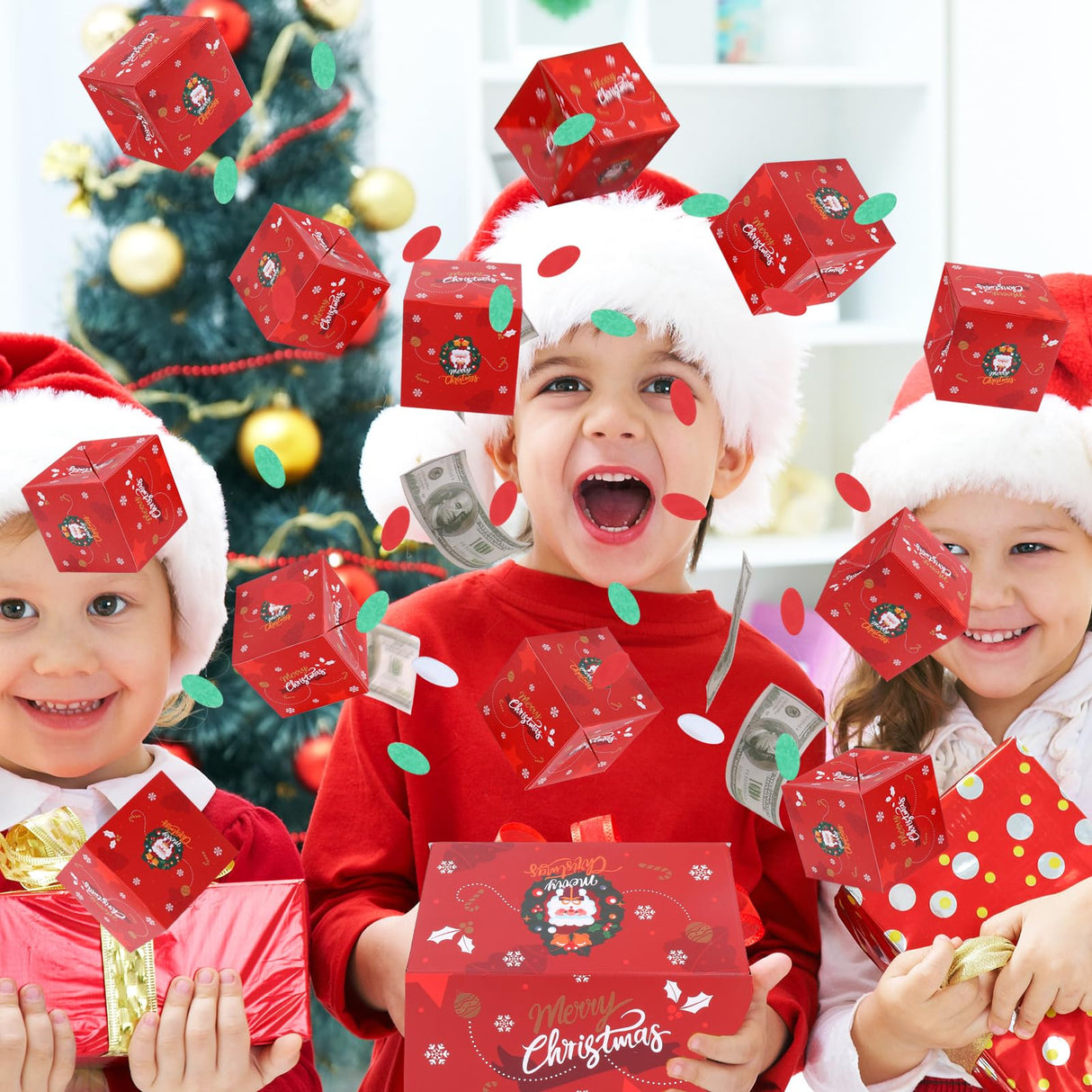 BABORUI Money Surprise Box - Christmas Gift with Confetti Explosion for Women, Men, and Kids BABORUI