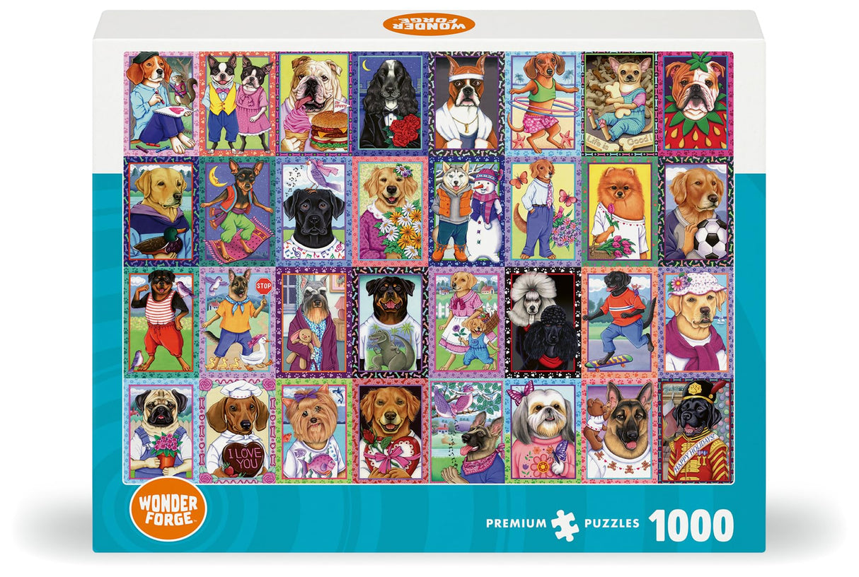 Wonder Forge Dandy Dogs 1000 Piece Jigsaw Puzzle for Adults | Unique, Perfectly-Fitting Pieces | Fun, Vibrant Imagery | Amazon Exclusive Wonder Forge