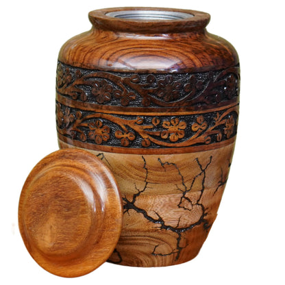 Best Urn for Human Ashes Large Wooden urn for Cremation Adult urn Box for Ashes Personalized Wooden urn Burial urn for Funeral Wood Box - WoodArtSupply