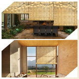Bamboo Roll-Up Reed Shades - 47" W x 71" H Retro Outdoor Blinds (2 Pack) Tgzwme