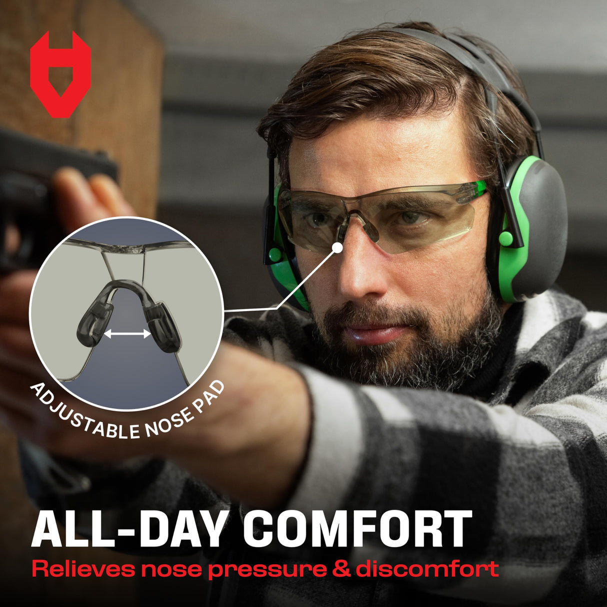 NoCry Lightly Tinted Anti Fog Safety Glasses for Men or Women with Scratch-Resistant Lenses - ANSI Z87.1 Certified with 100% UV Protection - Adjustable Temples and Nose Pad - Wraparound Design NoCry