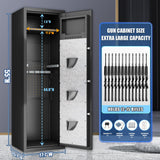 PRESTELION 10-15 Gun Safe,Quick Access Safes for Shotguns,Cabinets with Adjustable Rack,Long Gun Cabinets with Fingerprint/Digital Keypad/Removable Shelf for Rifles Safes PRESTELION