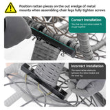 YITAHOME Rocking Egg Chair with Cushioned Comfort, 250lb Capacity, Anti-Slip, All-Weather Resilient Wicker Rattan Design for Indoor & Outdoor Relaxation Spaces, Beige YITAHOME