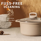 CAROTE 13pcs Taupe Kitchen Pots and Pans Set non stick, Nonstick Cookware Set, Frying pans, Kitchen Essentials, Large Capacity, Induction avaialable CAROTE