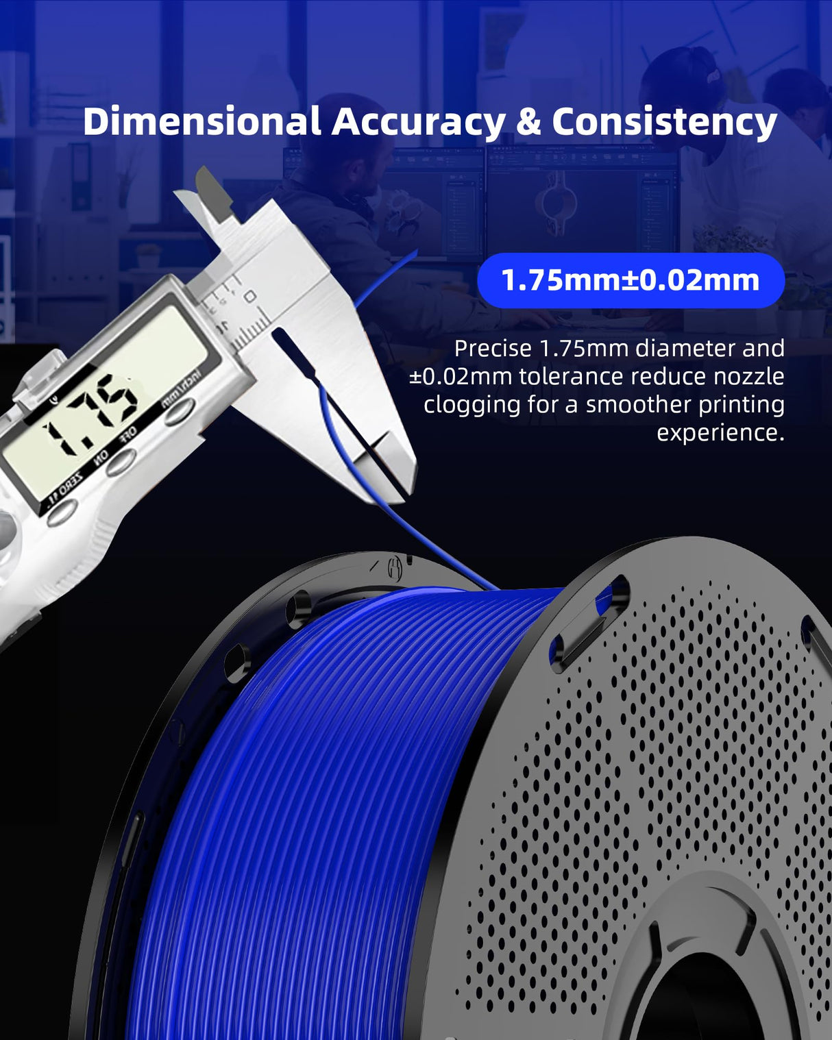 Inslogic High-Speed PLA Filament 1.75mm 3D Printer Filament, 50-600mm/s Rapid Printing PLA, Smooth Flow & No Clogging, 1kg Spool (2.2lbs) Fit Most FDM 3D Printers, Black Inslogic