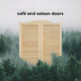 S&Z TOPHAND® 36in x 42in Swinging Louvered Cafe Doors,Solid Wood, Room Divider, Home, Kitchen, Bar S&Z TOPHAND