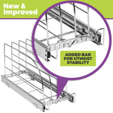 HOLDN’ STORAGE Pull Out Organizer for Cookie Sheet, Cutting Board, Bakeware, and Tray, Sliding Rack- Heavy Duty - Lifetime Limited Warranty - for Under Sink/Under Cabinet, 8.5”W x 21”D x 11”H, Chrome HOLDN’ STORAGE