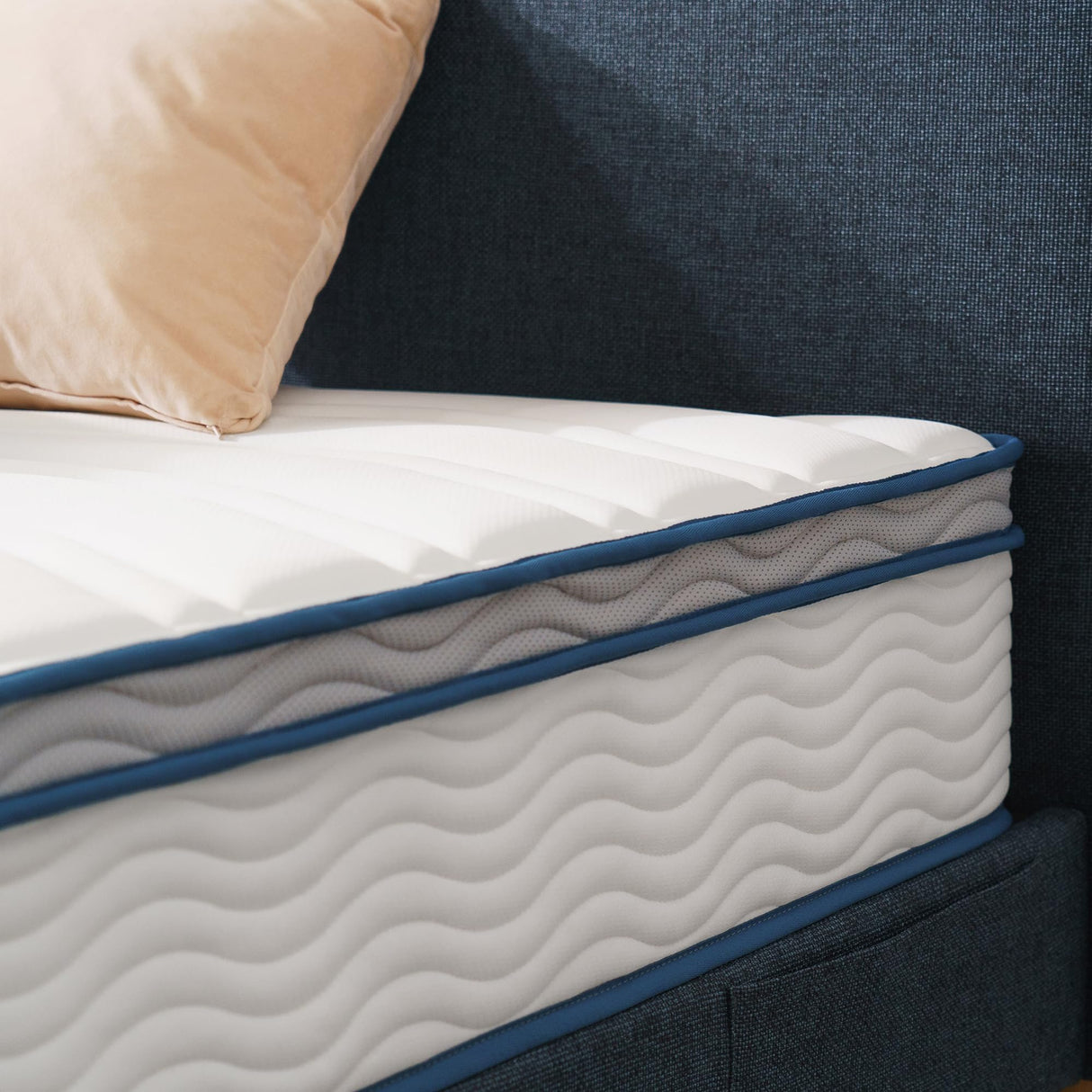 ZINUS 8 Inch Spring Sensation Hybrid Mattress [New Version], Full, Fiberglass Free, Medium Firmness, Durable Support, Certified Safe Foams & Fabric, Mattress in A Box ZINUS