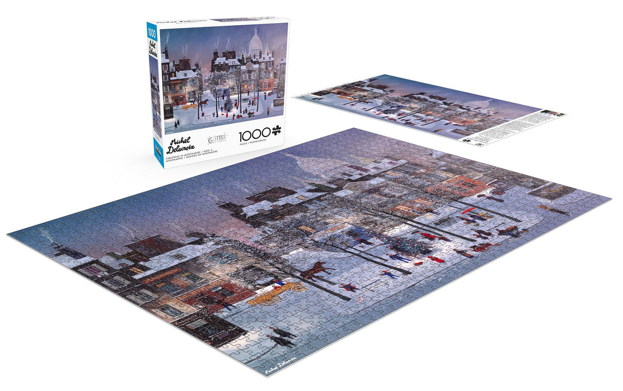 Buffalo Games - Michel Delacroix - Christmas in Monmartre - 1000 Piece Jigsaw Puzzle for Adults -Challenging Puzzle Perfect for Game Nights - Finished Size is 26.75 x 19.75 Buffalo Games