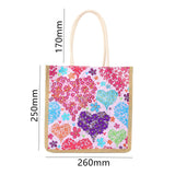 KACASHIP 5d Diamond Painting Bag Shopping Canvas Tote Storage Art Crafts Case Square Synthetic Lover Pattern Reusable Handbags Gift for Adults Women KACASHIP