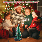 IS Christmas Tree Soldering Project, Icstation 3D Xmas Tree Soldering Kit with LED Flashing Lights Soldering Practice 7 Colors DIY Electronic Assemble Kit for Learning Teaching STEM Educational IS