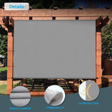 Patio Paradise 15' x 13' Pergola Canopy Replacement Cover Shade Cloth with Grommets Weighted Rods Outdoor Sun Shade Screen UV Block for Gazebo Backyard Deck Porch Balcony, Light Gray Patio