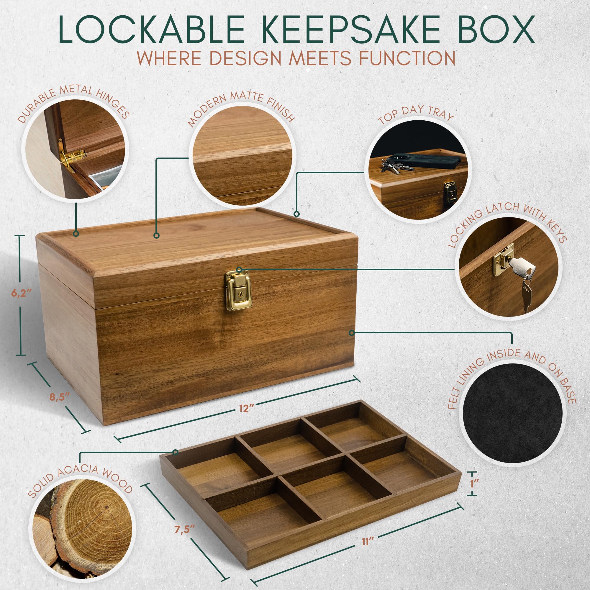Public House Locking Wooden Keepsake Box - Thumbnail 2