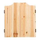 Dart Board Cabinet Set - Solid Pinewood Cabinet with 6 Metal-Tip Darts and Dry Erase Scoreboard - Bar Decor for Home by Trademark Games Trademark Games