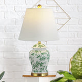 JONATHAN Y JYL3005B Penelope 22" Chinoiserie Classic LED Table Lamp Cottage Traditional Bedside Desk Nightstand for Bedroom Living Room Office College Bookcase LED Bulb Included, Green/White JONATHAN Y