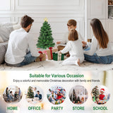 DUUDO 3FT Premium Hinged Artificial Holiday Small Mini Christmas Tree for Tabletop,Home, Office, Indoor and Outdoor Holiday Decoration,Easy Assembly Metal Hinges & Foldable Base DUUDO