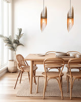 STALACTITE Wood Pendant Light | Mid Century Modern Chandelier | Hanging Lamp | Wood Chandelier Lighting | Modern Light Fixture | Modern Pendant Light DEZAART