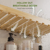 AmazerBath Bamboo Over The Toilet Storage Shelf - 2-Tier Bathroom Organizers and Storage Shelves, 2 in 1 Dual Stable Above Over Toilet Bamboo Shelf Home Storages Rack for Small Bathroom, Space Saver AmazerBath