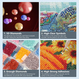 SJUTOUCI Sea Turtle Diamond Painting Kits for Adults, Diamond Art Kits for Beginners, 5D DIY Full Drill Gem Craft for Home Decor Gift 12x12inch, Animal SJUTOUCI