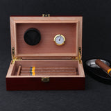 Handmade Cigar Humidor Cigar Box Wood Humidor Holds 10-20 Cigars Desktop Box Humidor with Hygrometer and Humidifier Front-Mount Clasp Lock Bald Eagle