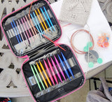 Weabetfu 60pcs Interchangeable Circular Knitting Needles Set with Case 13 Pairs of Aluminum Circular Knitting Needle for Handmade DIY Knitting with Knitting Accessories,(2.75mm-10mm) Weabetfu