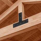 Sihnman 14" x 8.5" T Shape Steel Flat Bracket (1 pc) with Powder Coating as Mending Plate, Joining Brackets, Connecting Brackets, T Strap. Metal Plate with Holes, T Flat, T Plate for Truss framing. Sihnman