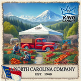 King Canopy Hercules 18-Feet by 20-Feet, 2-Inch Hammertone Steel Frame w/Buttons, 8-Leg, Carport, White King Canopy