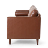 Christopher Knight Home Malinta Sofas, Cognac Brown + Espresso Christopher Knight Home