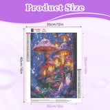 MAXBYE Diamond Paintings of Mushroom House, Diamond Art Kits for Adults, 5D Fantasy Art Landscapes Diamond Art Kits, Diamond Paintings for Home Décor Items, Extra 30% Diamonds, 12x16in MAXBYE