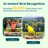 TT Nature Bird Feeder with Camera Solar Powered, Upgraded 1.5L Smart Bird Feeder Camera for Bird Watching, Auto Capture & Instant Real-time Notifications, Ideal Gift for Bird Lovers TT Nature