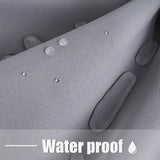 BONZER Outdoor Curtains for Patio Waterproof - Light Blocking Weather Resistant Privacy Grommet Blackout Curtains for Gazebo, Porch, Pergola, Cabana, Deck, Sunroom, 1 Panel, 120W x 95L inch, Silver BONZER