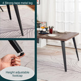 HomyCasa 5-Piece Mid-Century Dining Set, 63" Rectangular Table & 4 Swivel Upholstered Chairs (Fabric/Suede), Sturdy Metal Frame, Perfect for Kitchen, Dining Room, Office, or Restaurant (Brown & Brown) Homy Casa