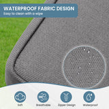 Amopatio Patio Furniture Set, Outdoor Furniture Set with Swivel Chair, 5 Pieces Patio Conversation Sets with 5.75" Extra Thick Cushion Include Waterproof Covers for Poolside Deck, Grey Amopatio