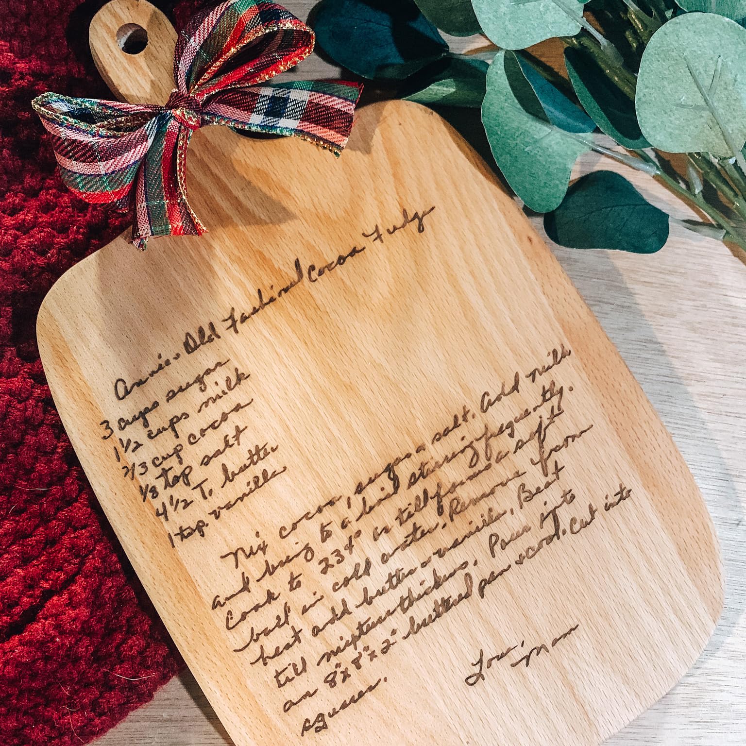 Handwritten Recipe cutting board | Personalized handwritten recipe cutting board | Custom cutting boards | Family Gifts | Charcuterie Board | - WoodArtSupply