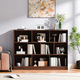 Cozy Castle Brown Bookshelf, 3-Tier Open Shelf Bookcase, 10 Cube Storage Organizer with Anti-Tilt Device for Bedroom, Living Room, 55.11" W x 11.61“D x 40.94“H Cozy Castle