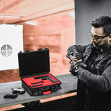 Kinghardcase Tactical Hard Gun Case DIY Water & Shock Proof With Foam TSA Approved Waterproof Hard Case for Pistol Accessories 11.4 * 9.4 * 4.5in1 Kinghardcase