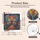 Anuver Diamond Art Butterfly Kit, Flower Diamond Painting Kit for Adults, 5D DIY Full Diamond for Beginners, Gem Craft Painting Home Wall Decoration, 12x12 Inch Anuver