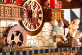 Cuckoo-Palace Large German Cuckoo Clock - The Seesaw Mill Chalet with Quartz Movement with Moving Seesaw - Black Forest Clock Cuckoo Palace