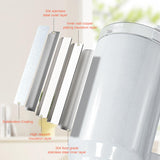 AGH 40 oz Sublimation Tumbler with Handle, 2 Pack Shimmer Glass Cups with Straw and Lid, Sublimation White Tumblers Blanks AGH